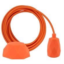 Orange textile cable 3 m. w/deep orange Facet lamp holder cover