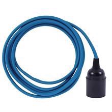 Dark turquoise textile cable 3 m. w/bakelite lamp holder