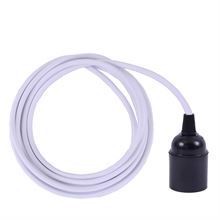 White textile cable 3 m. w/bakelite lamp holder