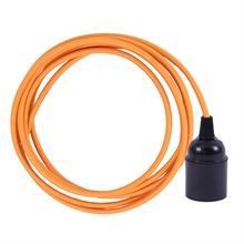 Pale orange textile cable 3 m. w/bakelite lamp holder
