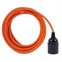 Orange textile cable 3 m. w/bakelite lamp holder
