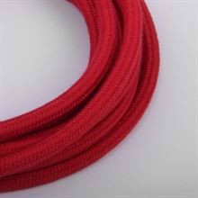 Dusty dark red textile cable