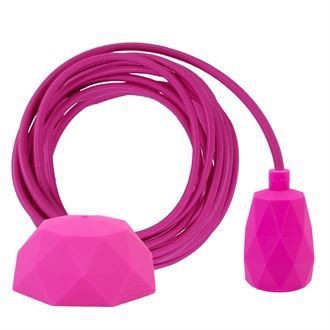 Hot pink cable 3 m. w/hot pink Facet lamp holder cover