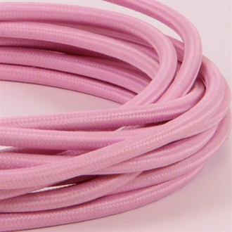 Pale pink textile cable