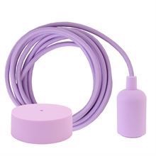 Lilac textile cable 3 m. w/lilac New lamp holder cover