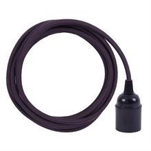 Dusty Deep purple textile cable 3 m. w/bakelite lamp holder