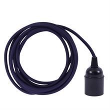 Navy blue textile cable 3 m. w/bakelite lamp holder