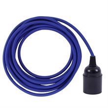 Cobalt blue textile cable 3 m. w/bakelite lamp holder