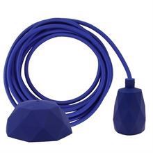 Cobalt blue cable 3 m. w/dark blue Facet lamp holder cover