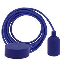 Cobalt blue textile cable 3 m. w/dark blue New lamp holder cover