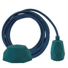 Petrol green textile cable 3 m. w/petrol Facet lamp holder cover