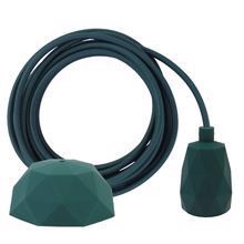 Bottlegreen cable 3 m. w/dark green Facet lamp holder cover