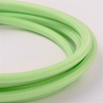Spring green textile cable