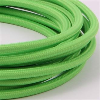 Lime green textile cable