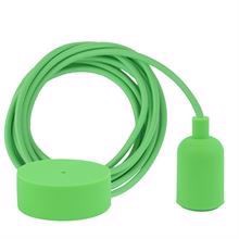 Lime green textile cable 3 m. w/lime green New lamp holder cover