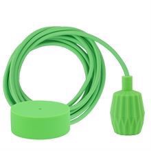 Lime green textile cable 3 m. w/lime green Plisse lamp holder cover