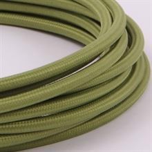 Army green textile cable