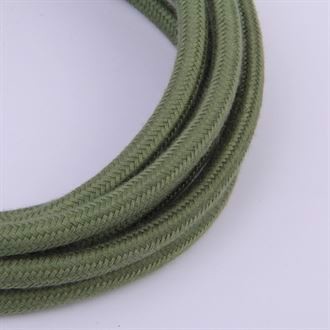 Dusty Army green textile cable