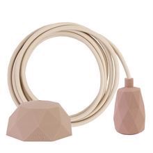 Nude textile cable 3 m. w/nude Facet lamp holder cover