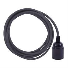 Dusty Dark grey textile cable 3 m. w/bakelite lamp holder