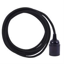 Dusty Black textile cable 3 m. w/bakelite lamp holder