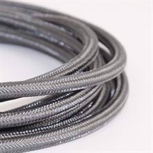 Dark silver textile cable