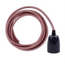 Copper textile cable 3 m. w/black porcelain