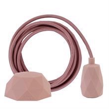 Copper textile cable 3 m. w/nude Facet lamp holder cover