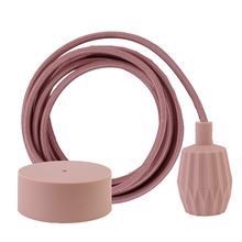 Copper textile cable 3 m. w/nude Plisse lamp holder cover