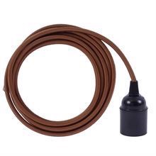Dark copper textile cable 3 m. w/bakelite lamp holder