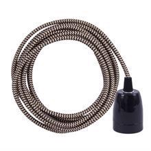 Gold Snake textile cable 3 m. w/black porcelain