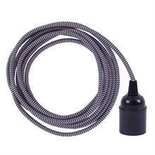 Black Snake textile cable 3 m. w/bakelite lamp holder