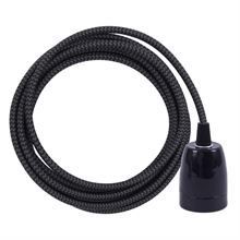 Grey Snake textile cable 3 m. w/black porcelain