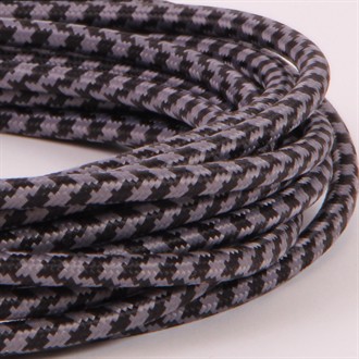 Grey Pepita textile cable