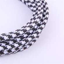White Pepita textile cable