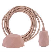 Pastel Mix textile cable 3 m. w/nude Facet lamp holder cover