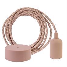 Pastel Mix textile cable 3 m. w/nude New lamp holder cover