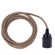 Rainbow mix textile cable 3 m. w/bakelite lamp holder