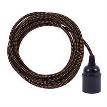 Black warm mix textile cable 3 m. w/bakelite lamp holder