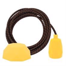 Warm Mix textile cable 3 m. w/yellow Facet lamp holder cover