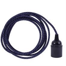Denim mix textile cable 3 m. w/bakelite lamp holder