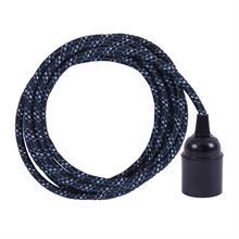 Blue Mix textile cable 3 m. w/bakelite lamp holder