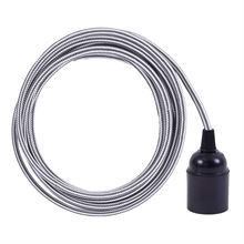 Grey Stripe textile cable 3 m. w/bakelite lamp holder