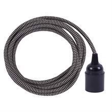 Silver Snake textile cable 3 m. w/bakelite lamp holder