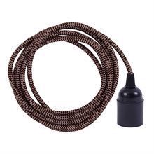 Copper Snake textile cable 3 m. w/bakelite lamp holder