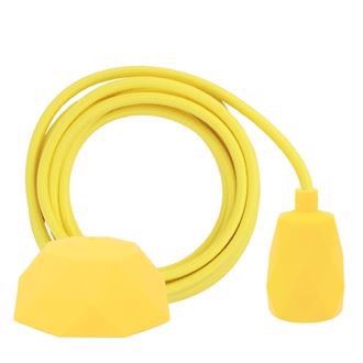 Dusty Yellow textile cable 3 m. w/yellow Facet lamp holder cover
