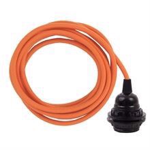 Dusty Orange textile cable 3 m. w/bakelite lamp holder w/rings