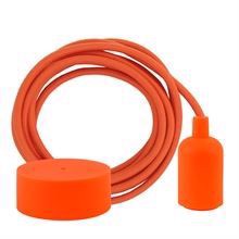 Dusty Deep orange textile cable 3 m. w/orange New lamp holder cover