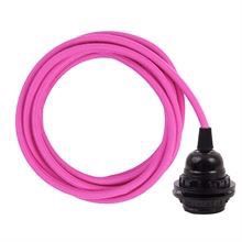 Dusty Hot pink textile cable 3 m. w/bakelite lamp holder w/rings
