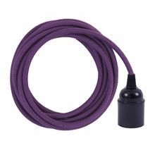 Dusty Purple textile cable 3 m. w/bakelite lamp holder